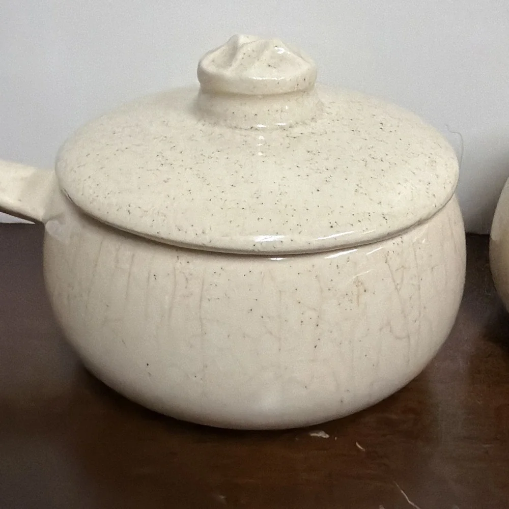 Vintage McCoy Chili/Soup Bowls With Handle & Lid Set Of‎ 4